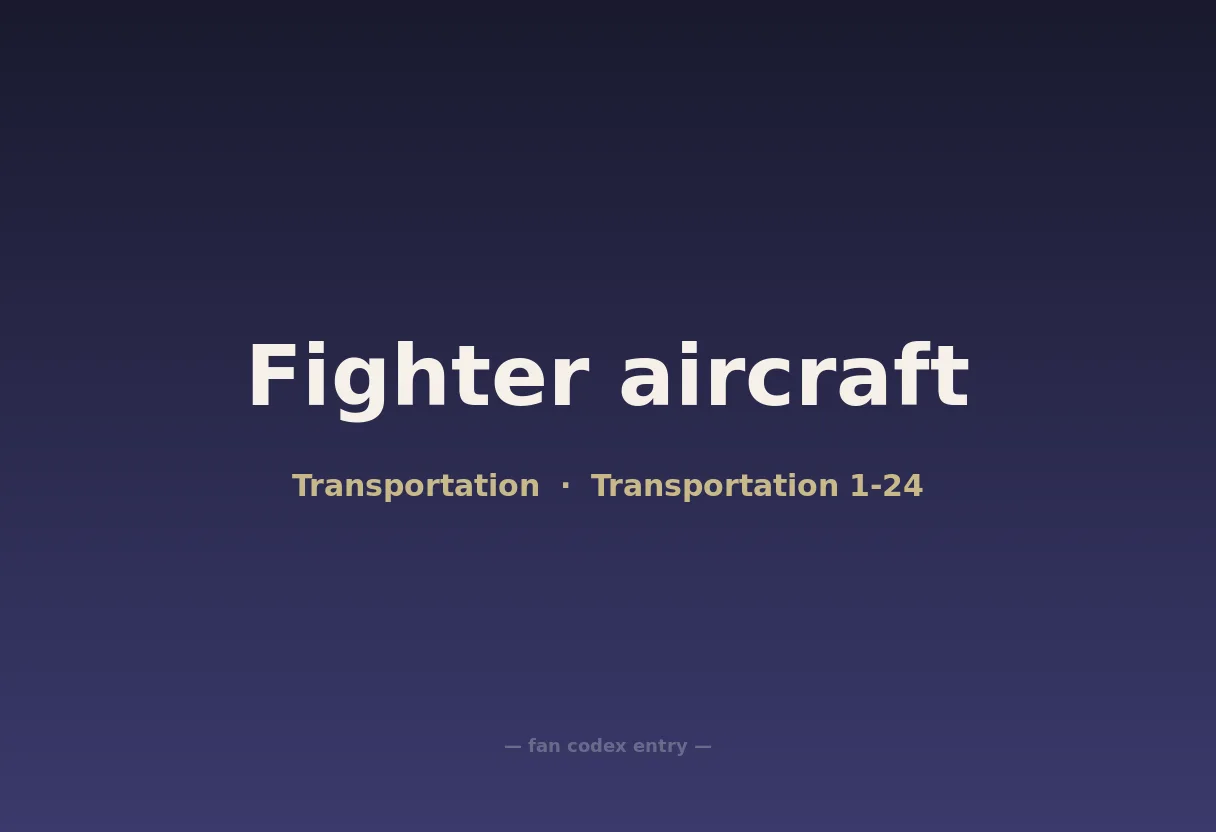 Fighter aircraft