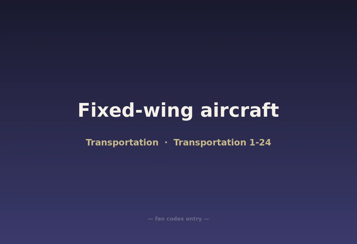 Fixed-wing aircraft