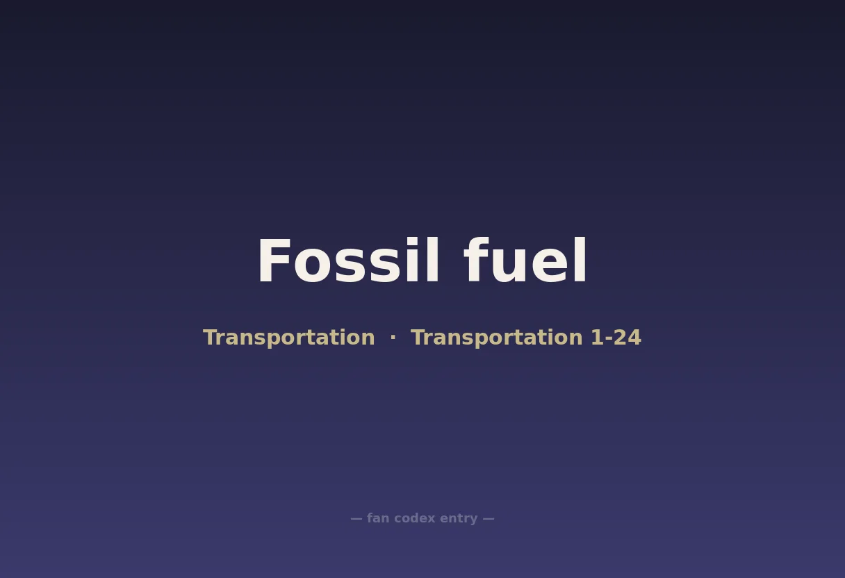 Fossil fuel