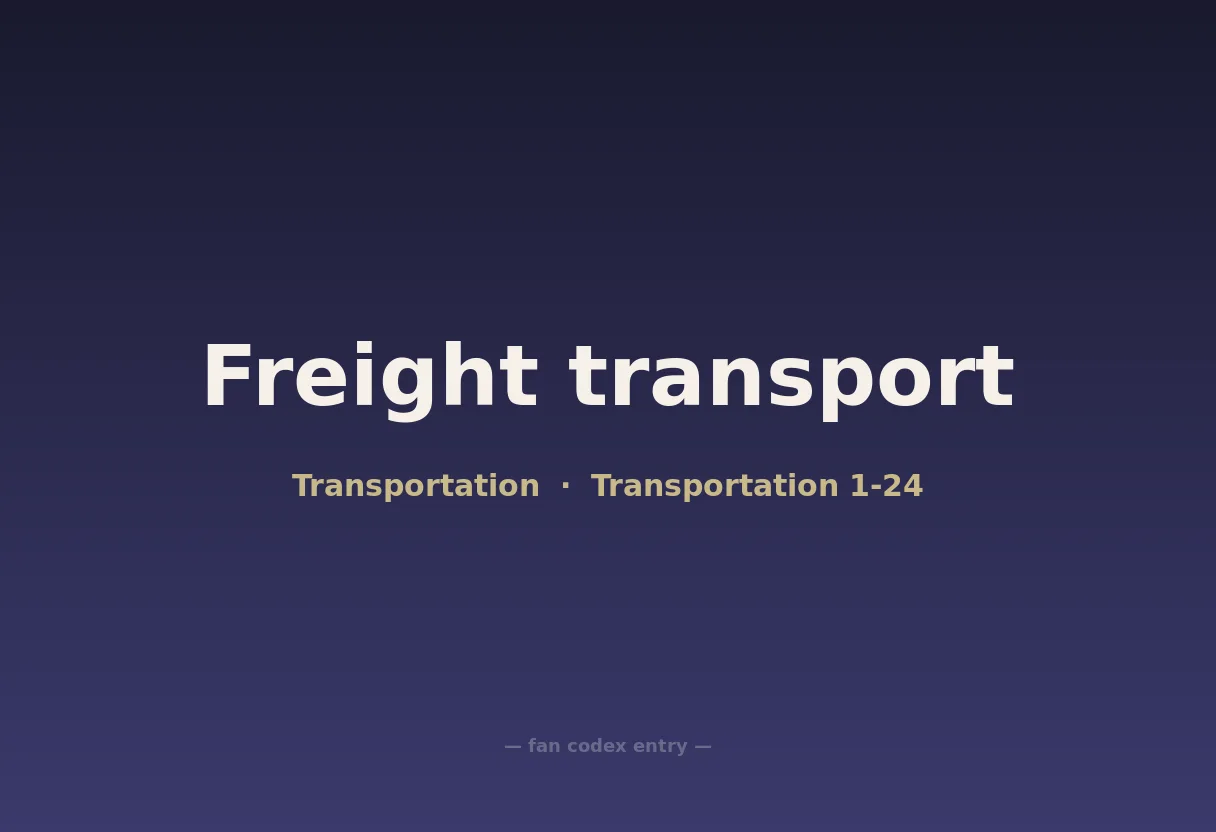 Freight transport