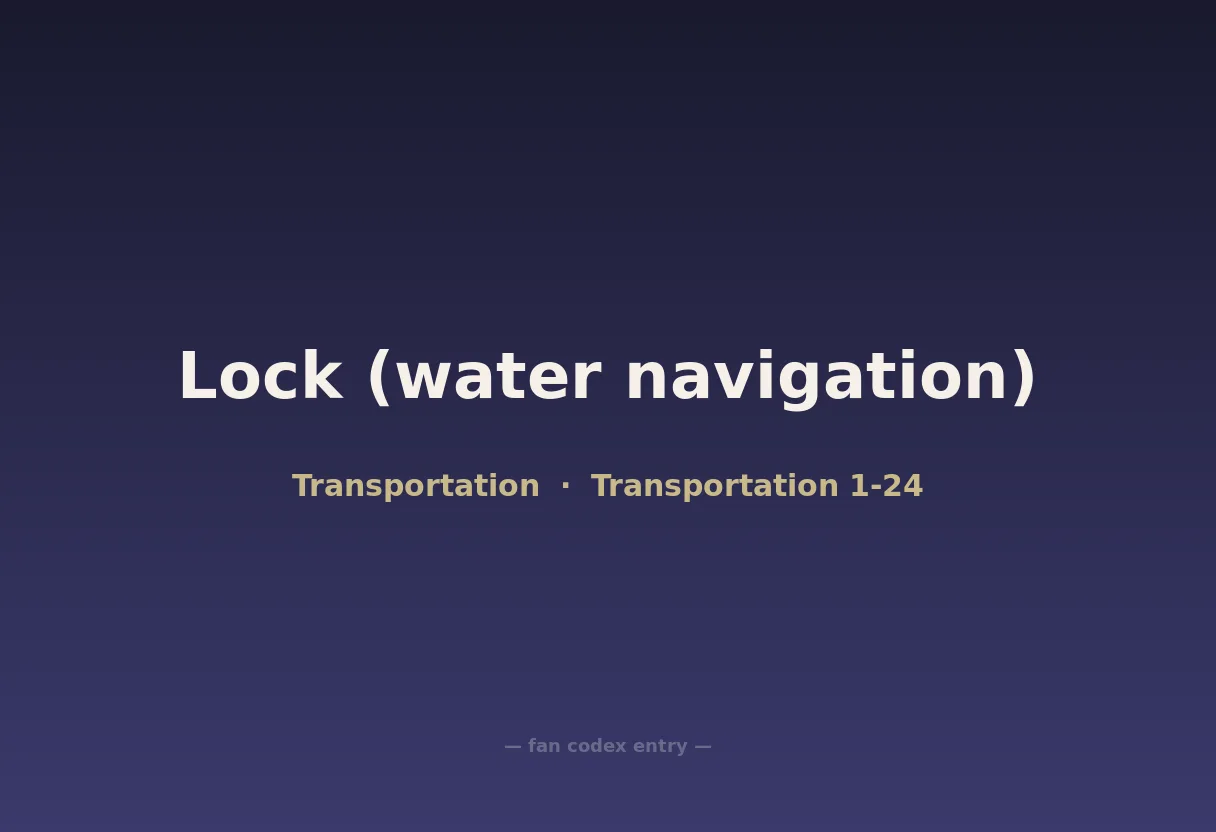 Lock (water navigation)