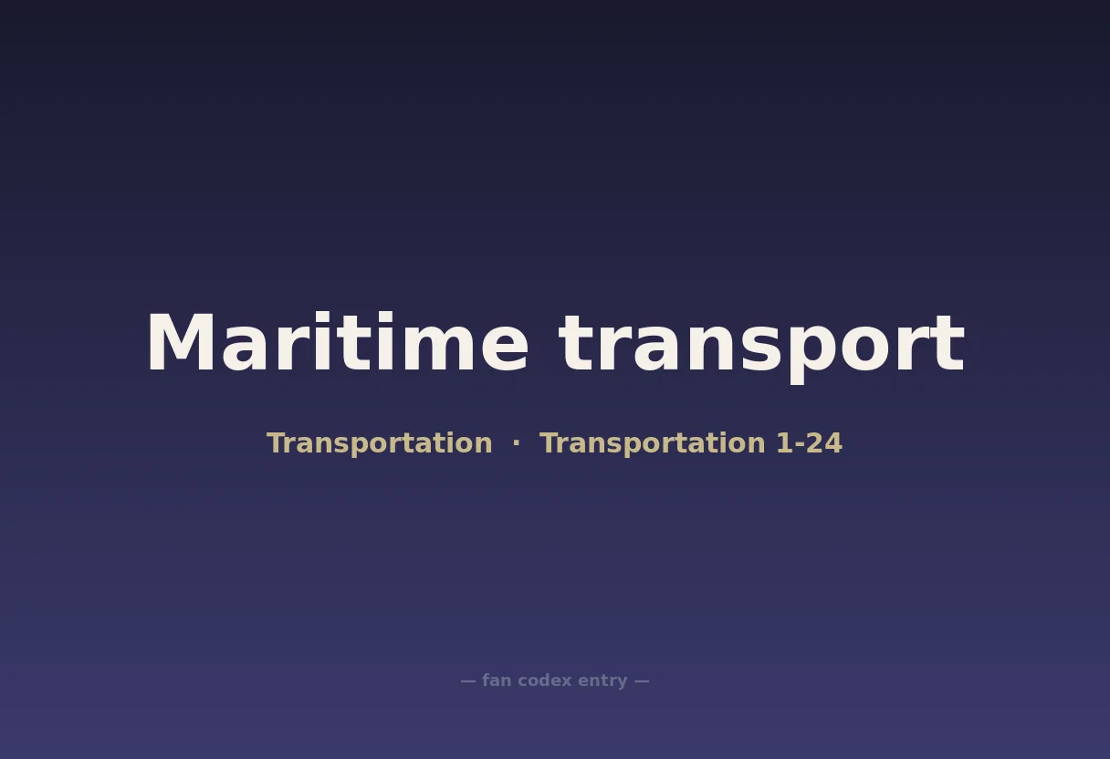 Maritime transport