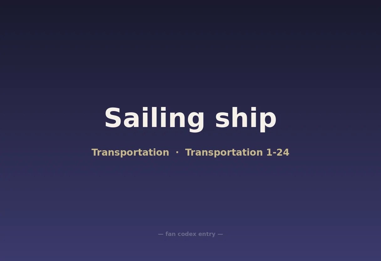 Sailing ship